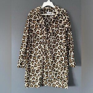 Equipment Leopard Print Tunic Dress Size Small Animal Print Chic Fall Trend